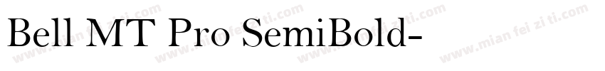 Bell MT Pro SemiBold字体转换